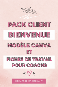 Template Canva pour un package d'accueil de coaching personnalisé