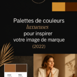 Palette de couleurs luxueuses pour le branding, avec des teintes raffinées.