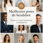 Montage de différentes poses professionnelles en photographie