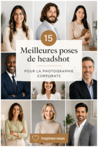 Montage de différentes poses professionnelles en photographie