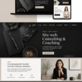 Template pour site web de consultant et coach, moderne et attractif.