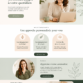 Modèle de site web moderne pour thérapeute, avec design épuré et sections personnalisables.