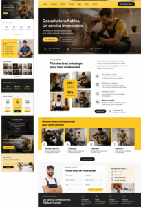 Capture d'écran du thème WordPress Mezon pour services de plomberie et bricolage