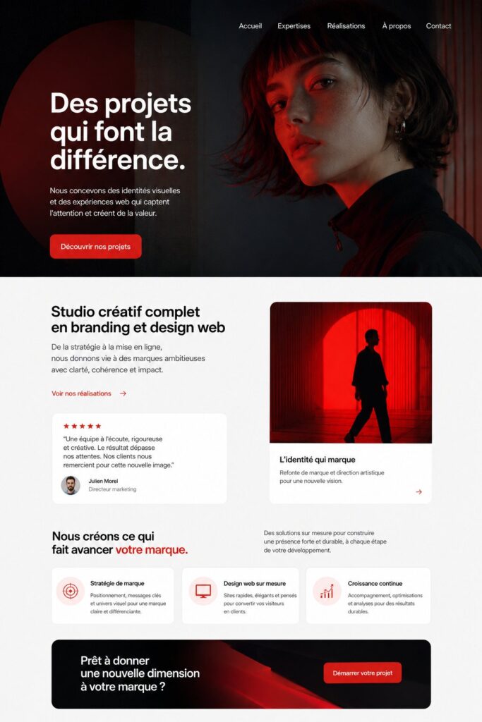 Image d'une femme entrepreneure en train de discuter avec des designers créatifs.