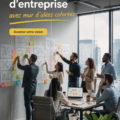 Atelier créatif avec des idées colorées pour la stratégie d'entreprise