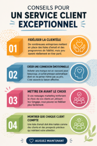 Femme entrepreneur offrant un service client de qualité avec un sourire chaleureux.