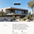 Exemple d'une page d'accueil inspirante pour un site web d'entrepreneur