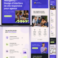Capture d'écran d'un design de site web responsive pour une agence