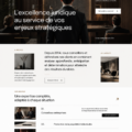 Représentation d'un site web d'avocat avec un design moderne et clair.