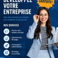 Femme entrepreneur discutant avec un consultant lors d'une séance de coaching pour développer son activité.