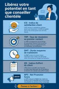 Femme souriante au téléphone, offrant un excellent service client.