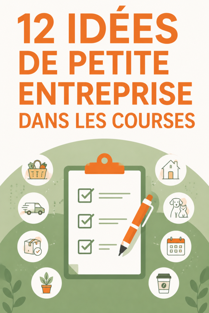 Une femme souriante réfléchissant à son projet d'entreprise avec un carnet et un stylo.