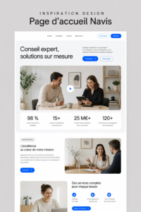 Inspiration pour le design d'un site de consultant professionnel.