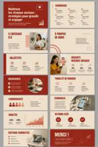 Femme entrepreneur utilisant les réseaux sociaux pour engager son audience.