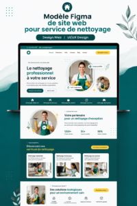 Modèle Figma pour site de services de nettoyage avec design attrayant