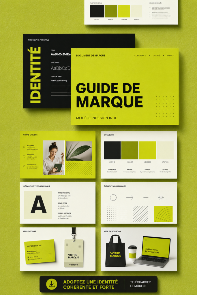 Modèle InDesign pour une charte graphique de marque