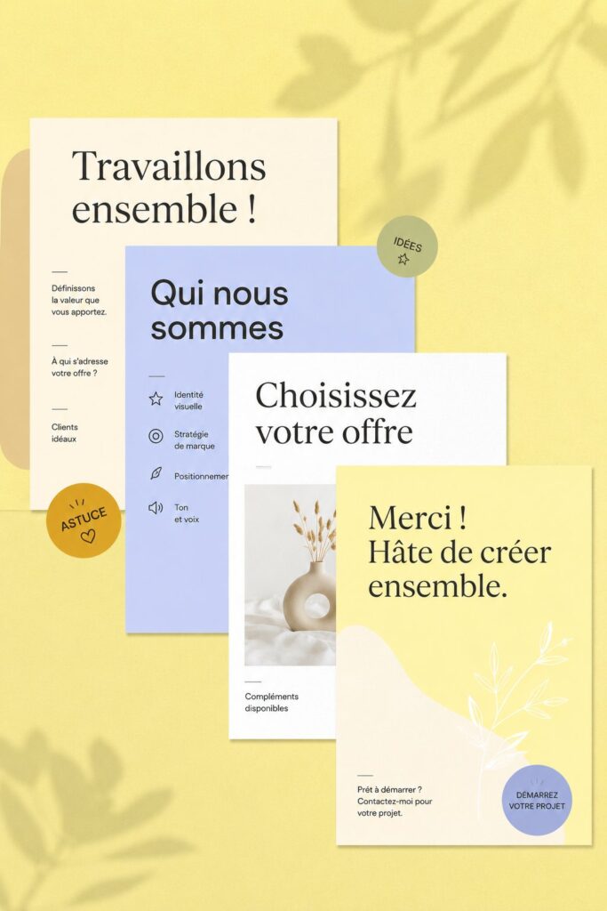 Modèles de travail pour freelances avec outils pratiques sur un bureau