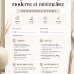 Modèle Canva moderne en blanc et crème pour un marketing d'agence élégant.