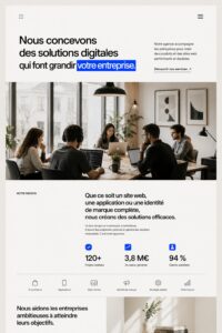Modèle de site web Opus affichant une interface moderne et conviviale