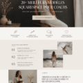 Une capture d'écran d'un site web premium créé avec un modèle Squarespace pour coachs.