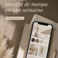 Femme entrepreneuse travaillant sur l'identité visuelle de sa marque