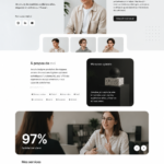 Femme utilisant un ordinateur pour créer un site web pour son activité freelance.