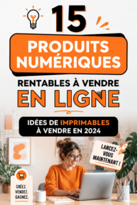 Femme entrepreneur qui travaille sur son ordinateur pour vendre des produits numériques en 2024.