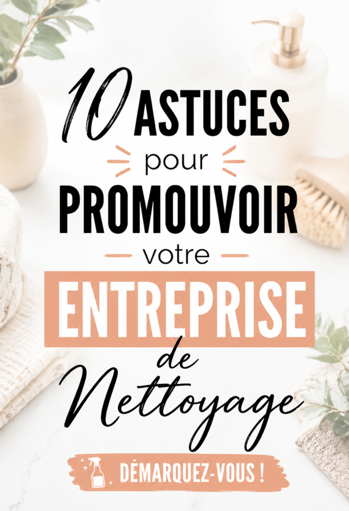 Femme entrepreneure travaillant sur un plan de promotion pour son entreprise de nettoyage