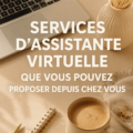 Femme souriante travaillant sur son ordinateur à domicile en tant qu'assistante virtuelle.