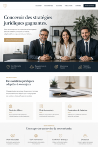 Femme avocate consultant un site web sur un ordinateur portable
