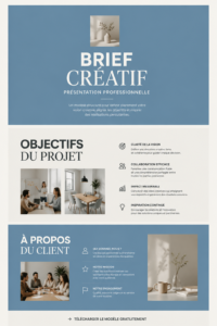 Template Canva gratuit pour un brief créatif illustré