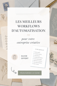 Femme entrepreneur travaillant sur son ordinateur pour automatiser son entreprise créative.