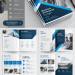 Nouvelle brochure d'entreprise liée aux services professionnels, présentée élégamment.
