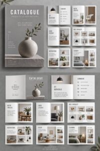 Exemple de brochure d'entreprise au design attrayant avec des éléments graphiques modernes.