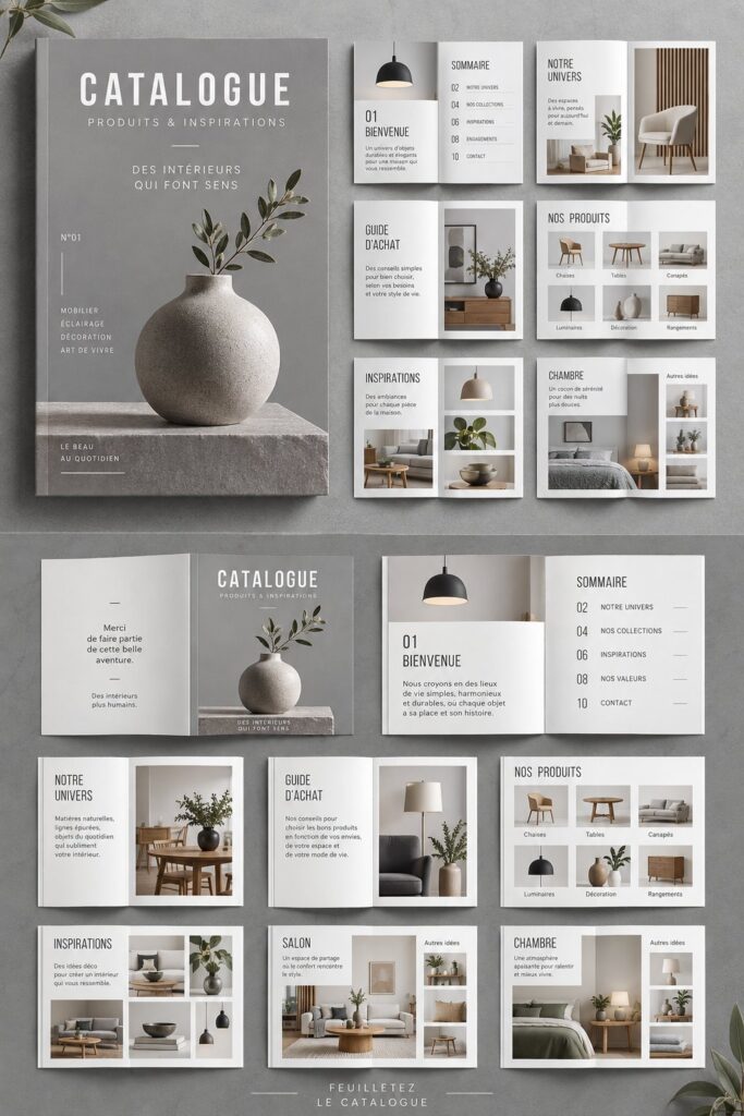 Exemple de brochure d'entreprise au design attrayant avec des éléments graphiques modernes.