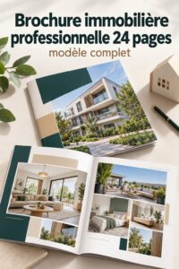 Exemple d'une brochure immobilière de 24 pages avec un design attractif