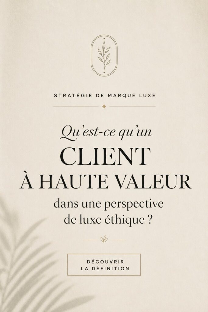 Illustration représentant les caractéristiques d'un client de valeur dans le luxe éthique.