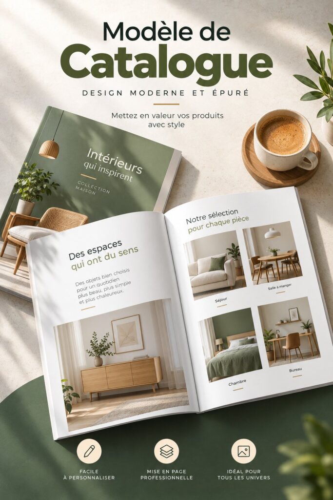 Un catalogue produit bien conçu, affichant des produits essayés par des femmes entrepreneures.