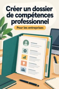 Dossier de compétences d'une femme entrepreneure, bien structuré et visuellement attrayant.