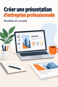 Un ordinateur affichant un profil d'entreprise bien conçu avec une mise en page professionnelle.
