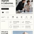 Une femme travaillant sur le design de son site web pour agence ou portfolio.
