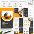 Un exemple de brochure d'entreprise élégamment conçue, reflétant une branding professionnelle.