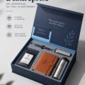 Emballage créatif de cadeaux d'entreprise avec une présentation élégante