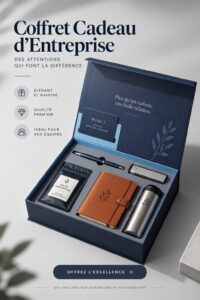 Emballage créatif de cadeaux d'entreprise avec une présentation élégante