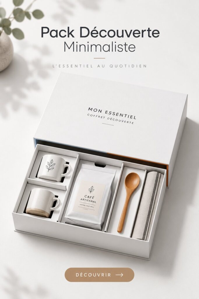 Design épuré d'un packaging minimaliste pour attirer l'attention