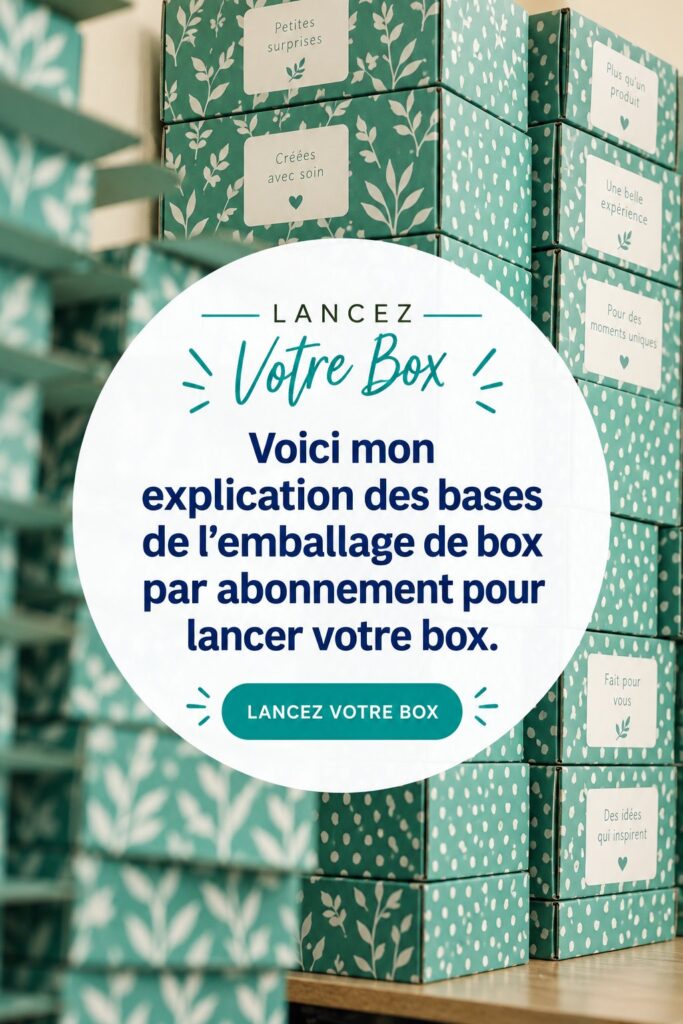 Emballage attirant d'une boîte d'abonnement sur une table en bois
