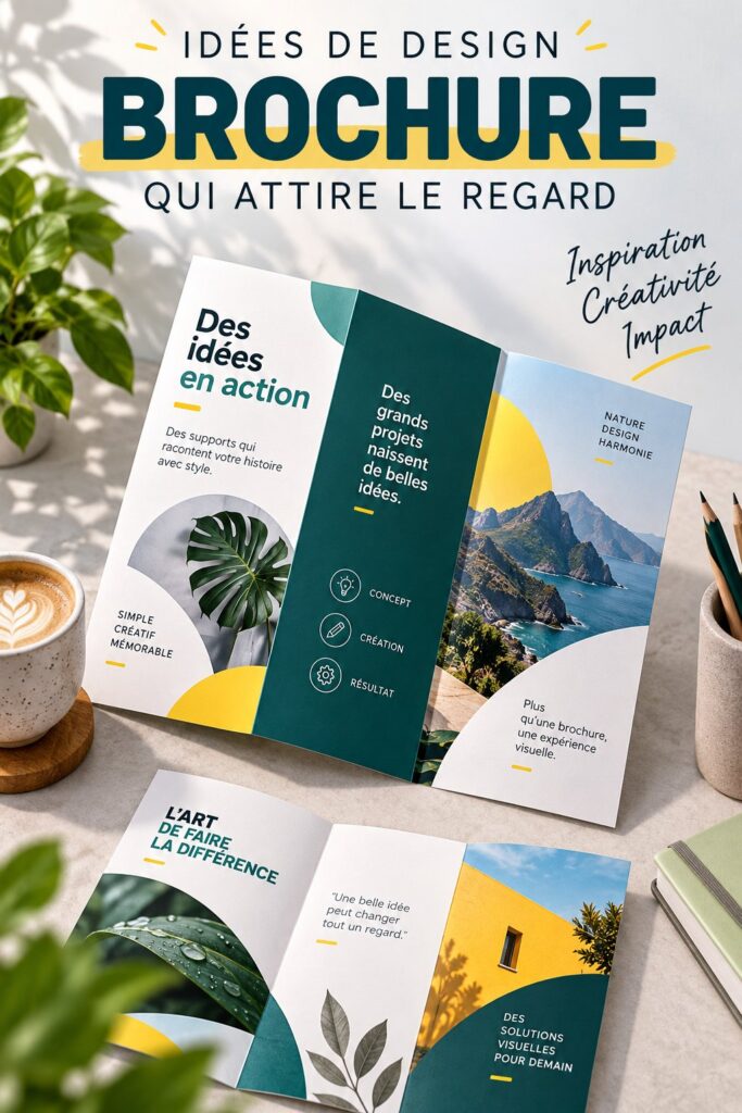 Un exemple de brochure graphique captivante avec des couleurs vives et une typographie moderne.