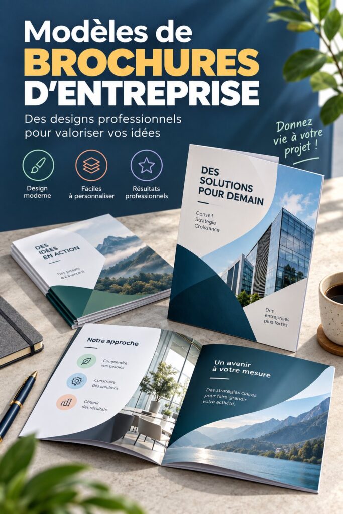 Exemple de brochure professionnelle colorée pour une entreprise