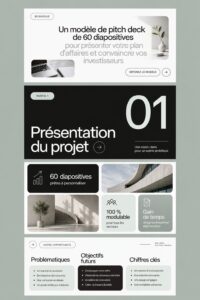 Modèle de pitch séduisant sur Canva adapté pour les femmes entrepreneures.