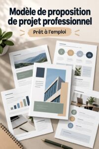Image d'un modèle de proposition de projet sur ordinateur